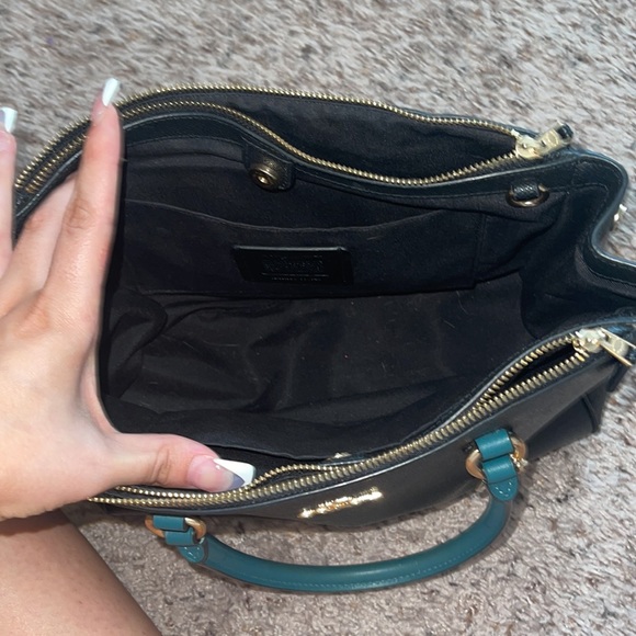 Coach Black and Teal Satchel - Picture 5 of 8